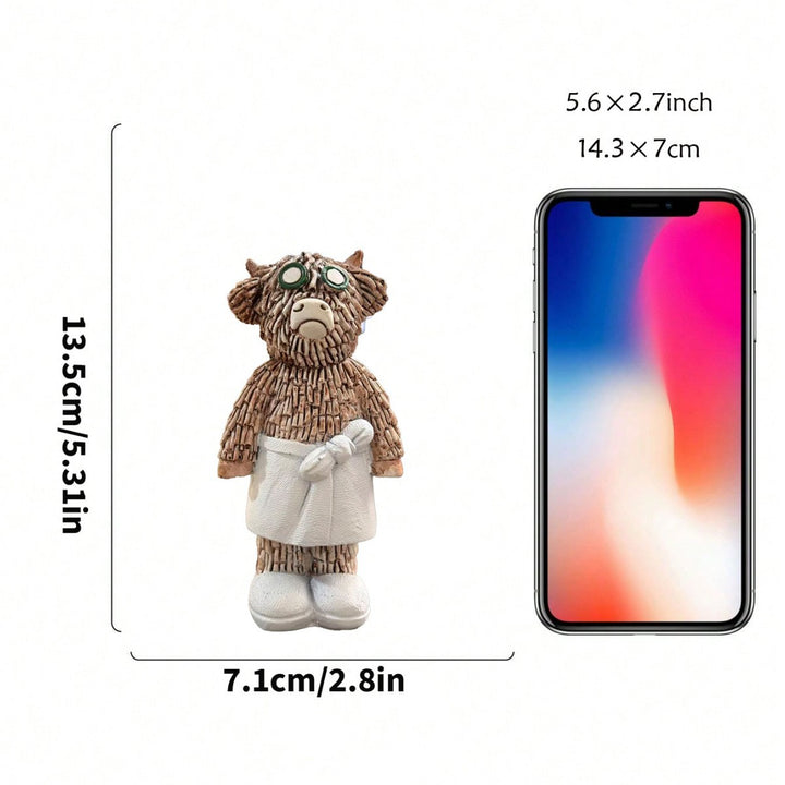 Playful Chef Cow Figurine
