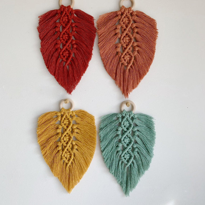 Leaf Shaped Macrame Wall Decor