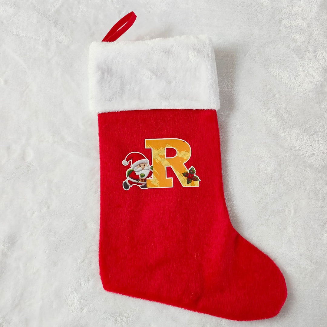 Festive Christmas stocking with customizable design
