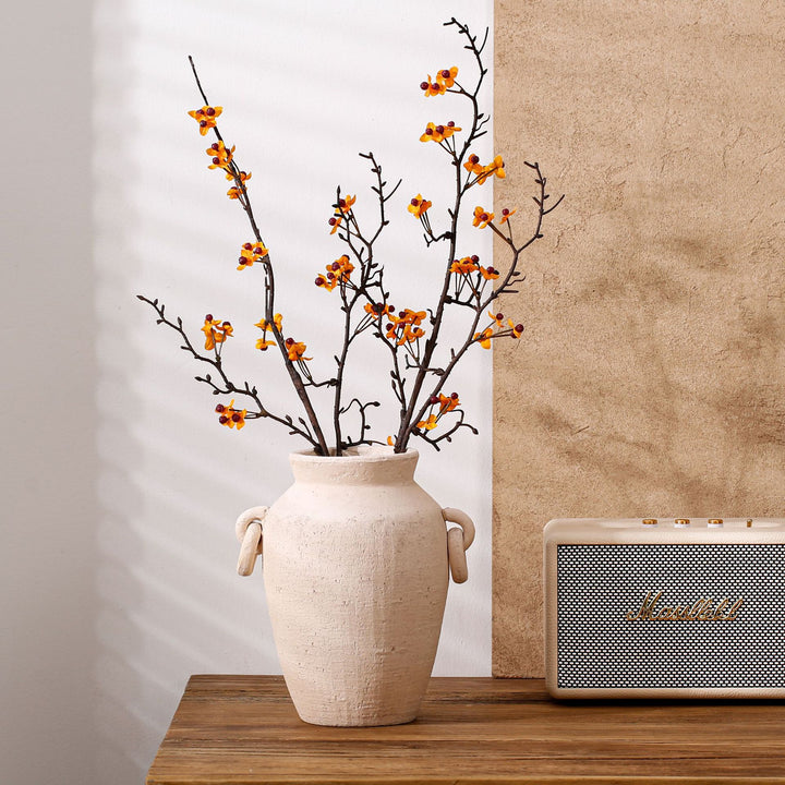 Antique ceramic vase with texture