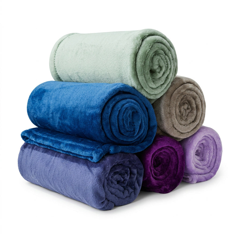 Super Soft Reversible Fleece Throw Blanket
