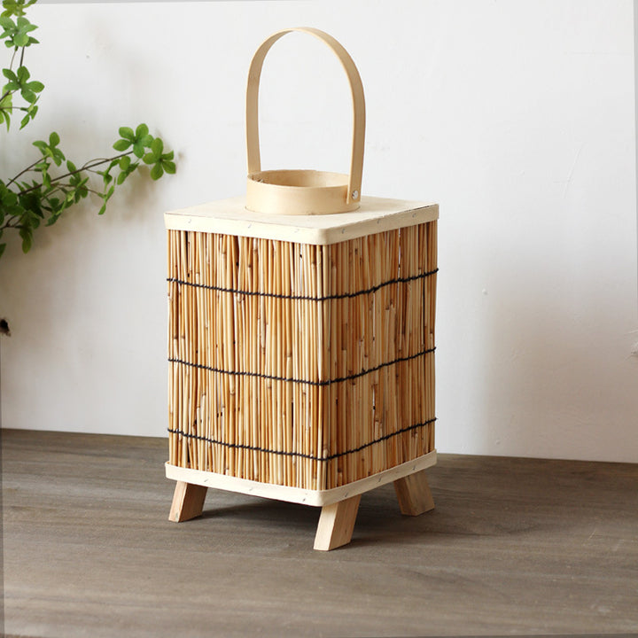 Stylish lantern made of natural materials