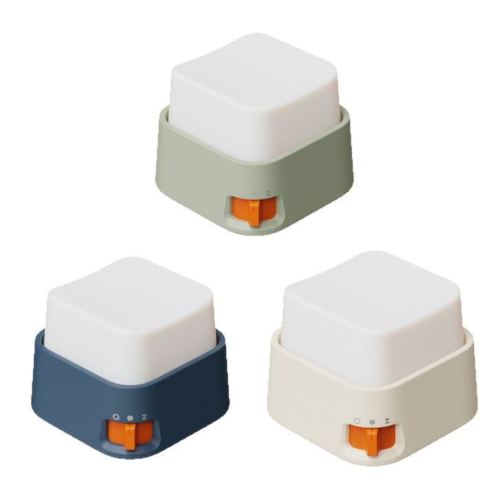 Portable rechargeable cube LED night light with adjustable brightness