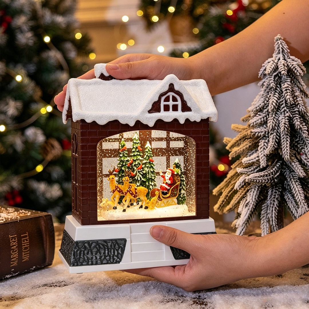 Decorative Christmas lantern with lights