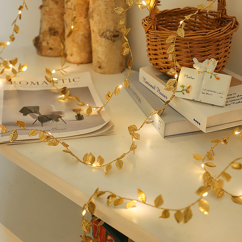 Decorative LED Leaf Garland String Lights