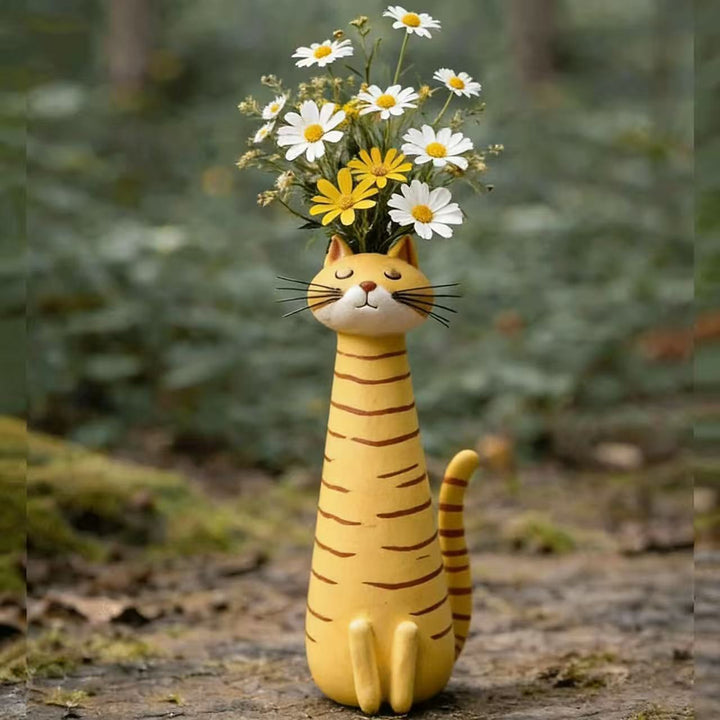 Decorative cat figurine in elegant style