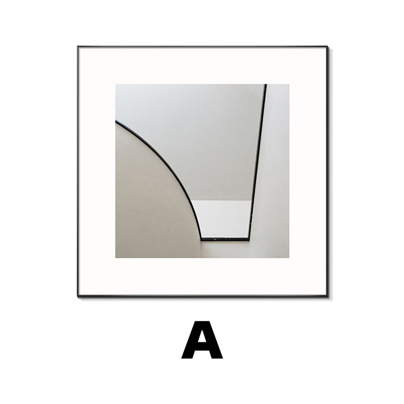 Framed Black and White Architectural Artwork