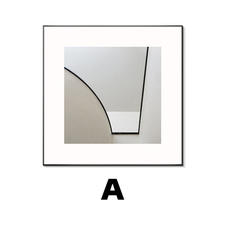 Framed Black and White Architectural Artwork
