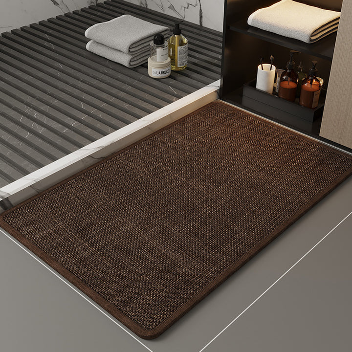 Decorative Coastal Fish-Themed Bath Mat for Bathroom
