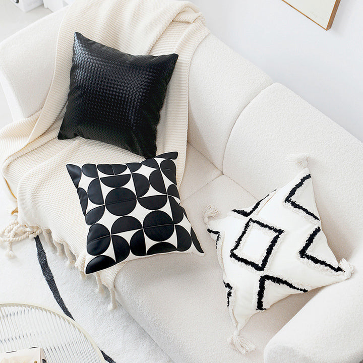 Geometric Patterned Decorative Throw Pillow