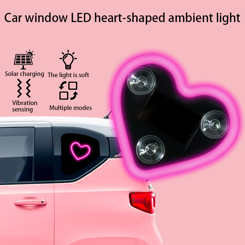 Heart-shaped suction cup LED ambient night light