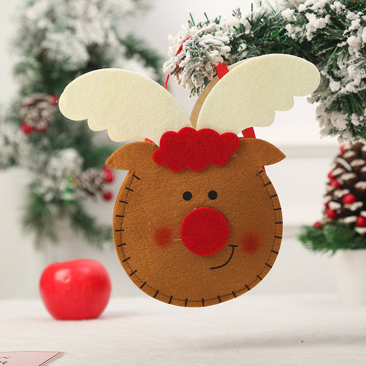 Cute Christmas gnome with gift sack