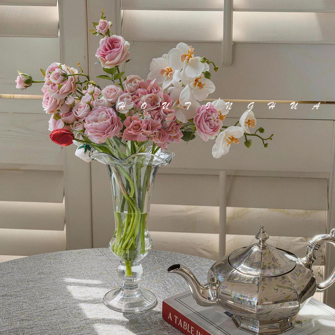 Elegant Sculptural Glass Vase