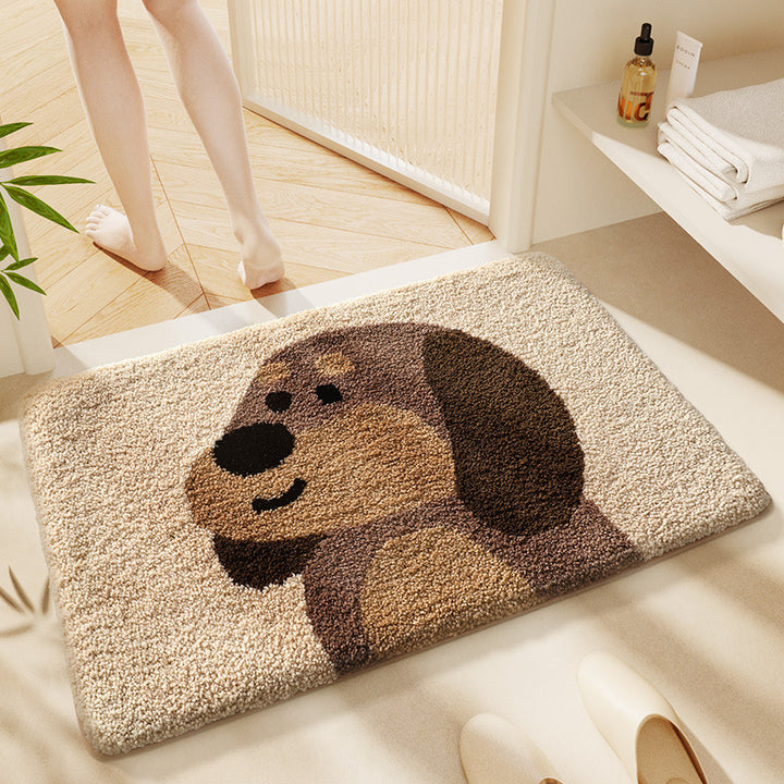 Cat-Themed Plush Bath Mat