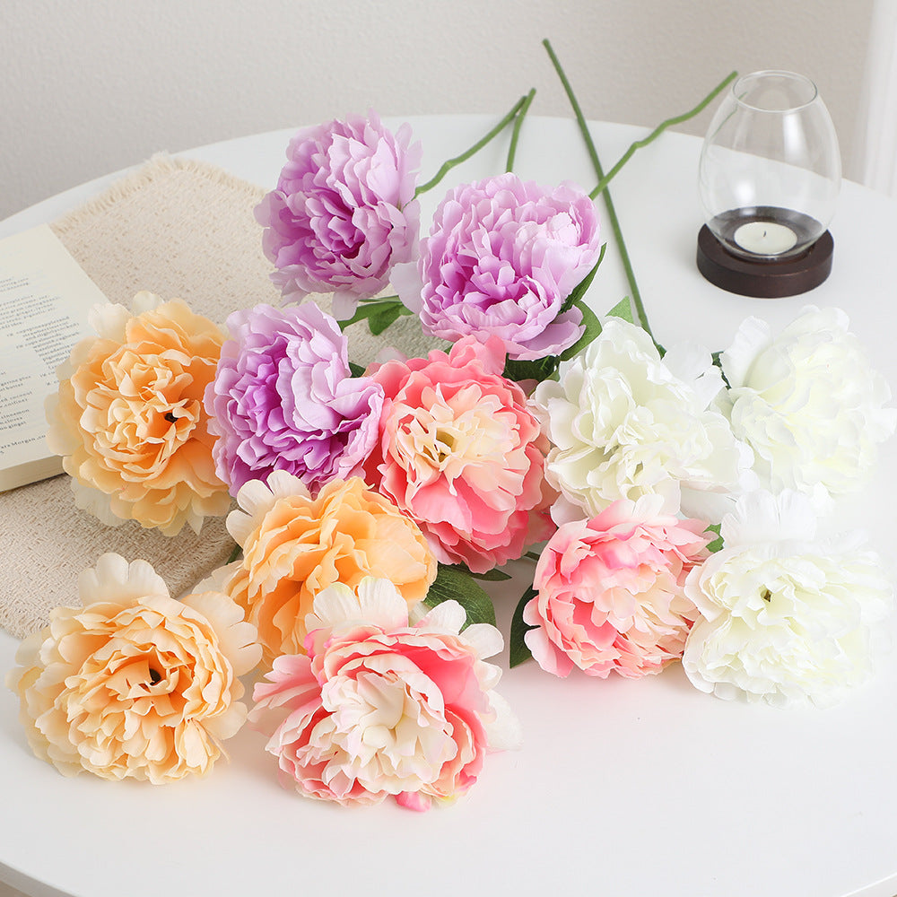 Elegant Artificial Peony Bouquet