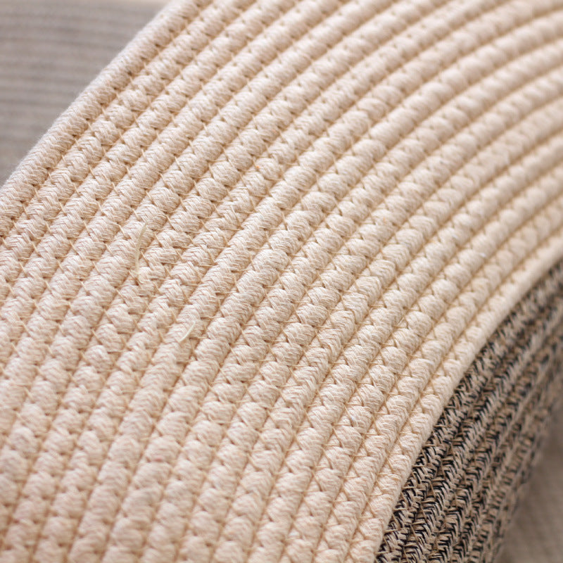 Round woven rug