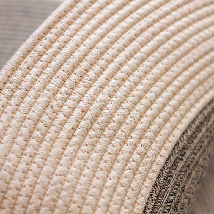 Round woven rug