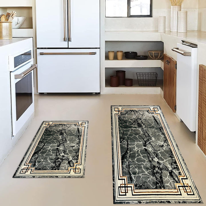Vintage-Inspired Kitchen Mat Set