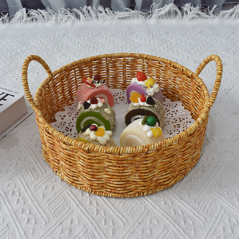 Handwoven Natural Rattan Storage Baskets Set