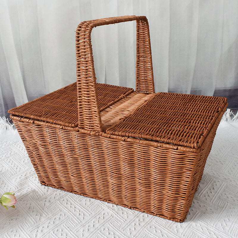 Handcrafted Woven Picnic Storage Basket