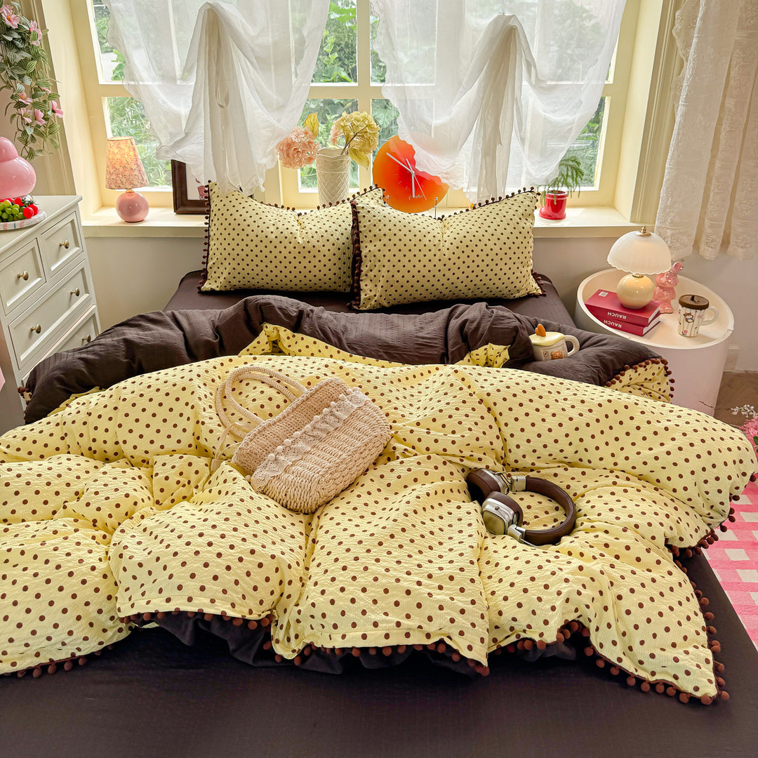 Playful Polka Dot Duvet Cover Set