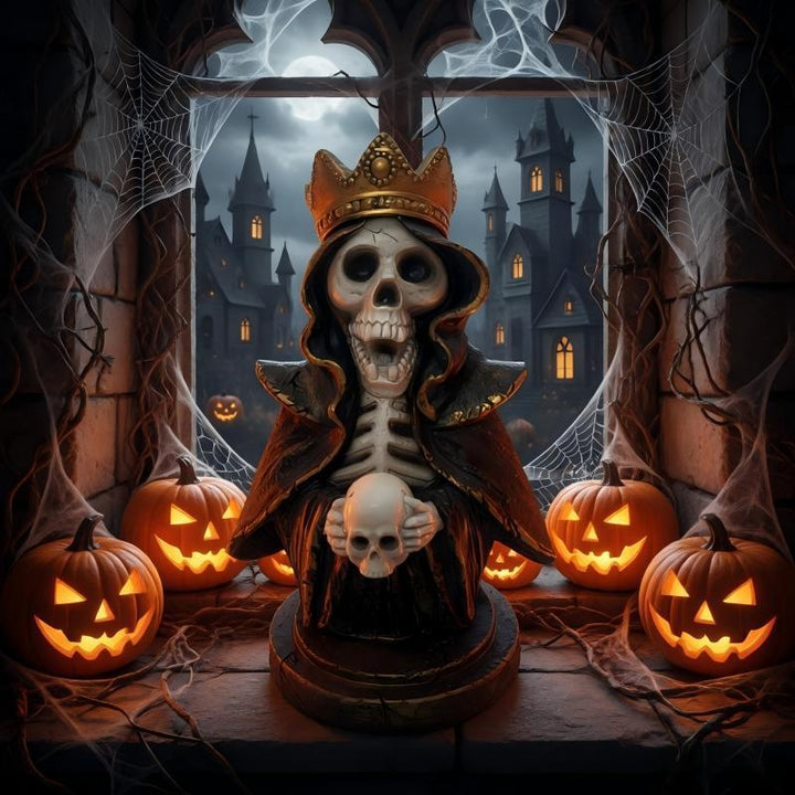 Decorative skull statue