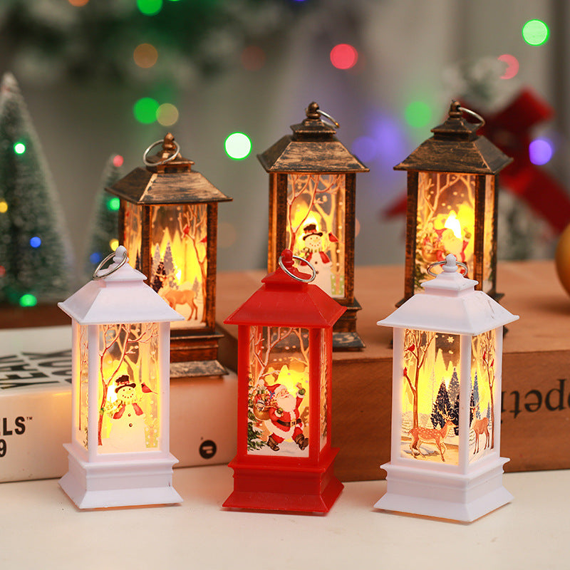 Nostalgic Christmas lantern with LED light