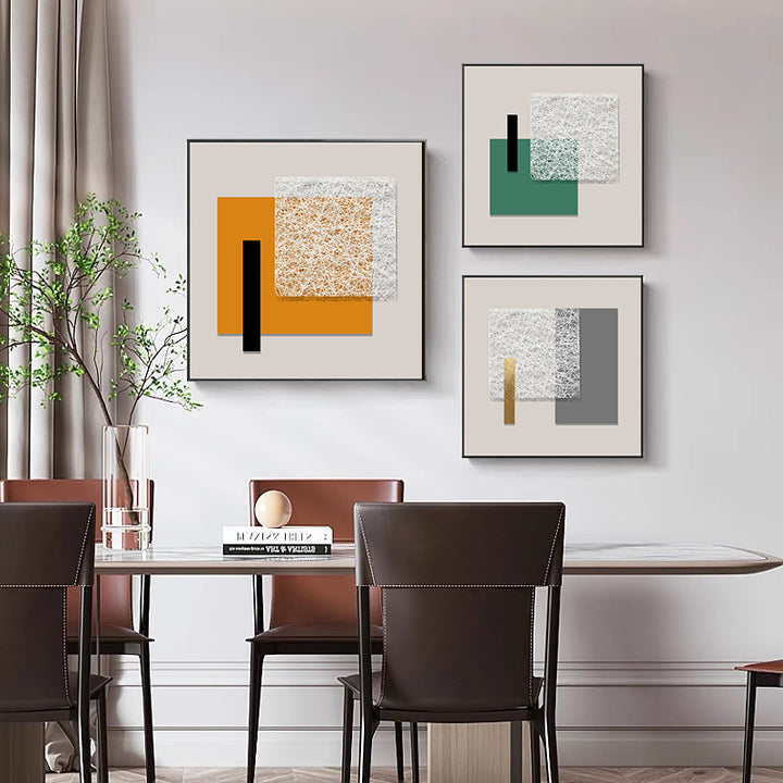 Framed Abstract Textured Wall Decor