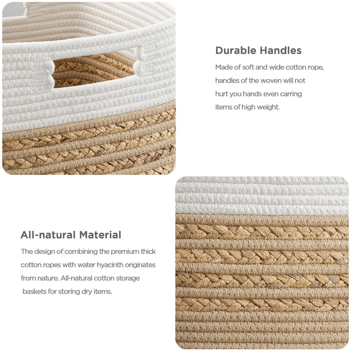 Functional storage basket with carrying handles