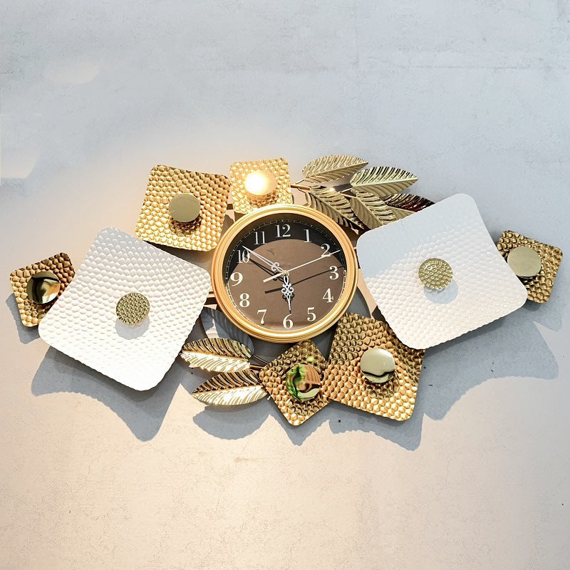 Contemporary Floral Wall Clock Sculpture