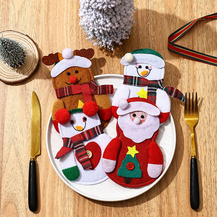Funny Snowman Cutlery Holder
