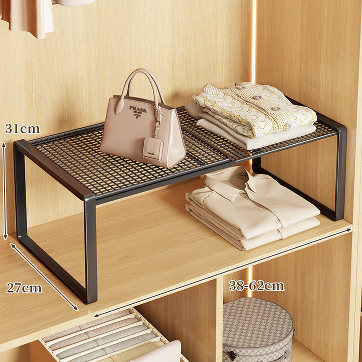 Adjustable Metal Closet Shelf Riser Organizer