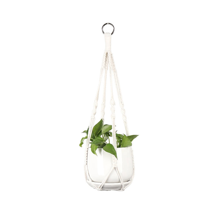 Plant-hanging macrame shelf