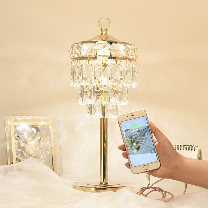 Crystal table lamp