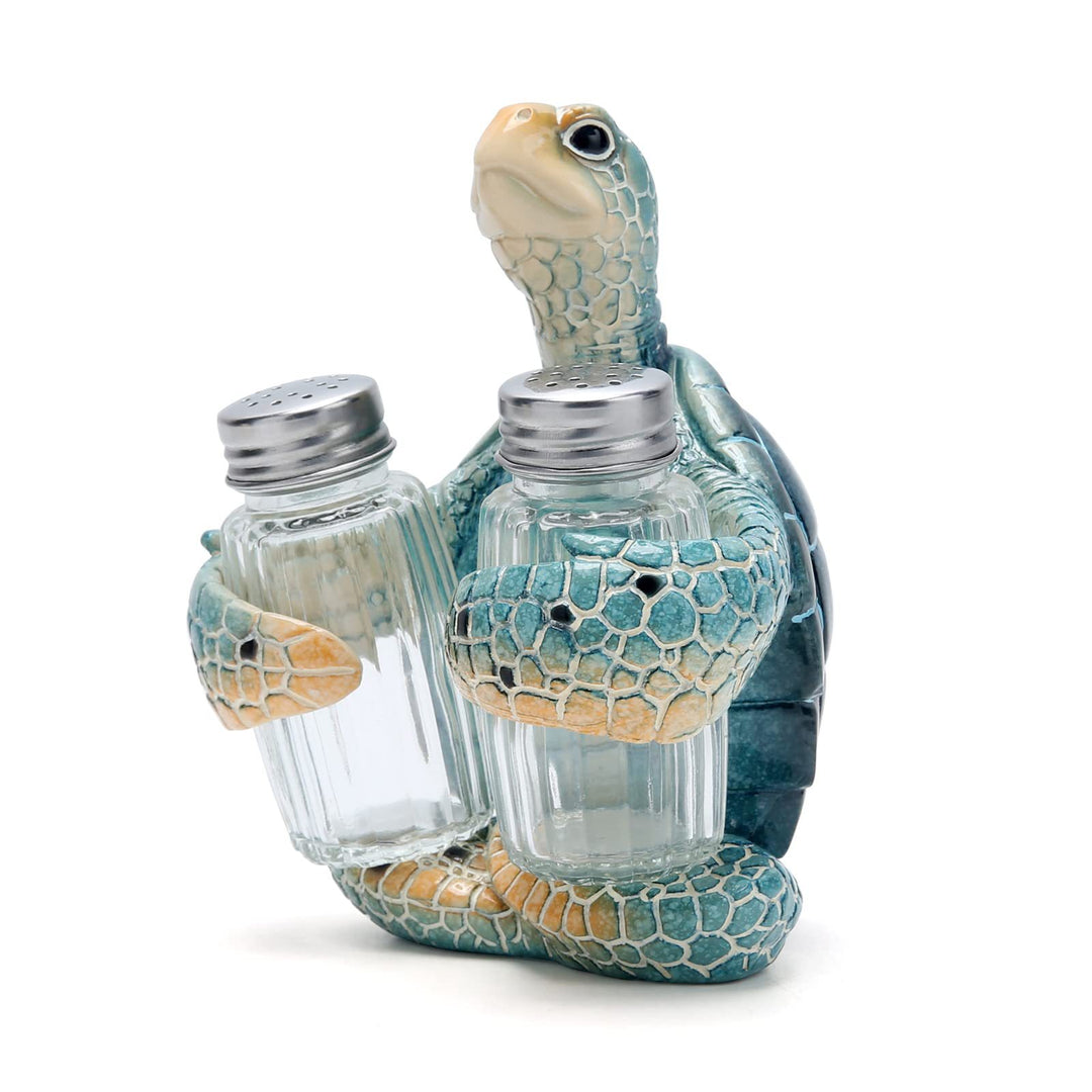 Decorative Turtle-Shaped Salt and Pepper Shaker Holder