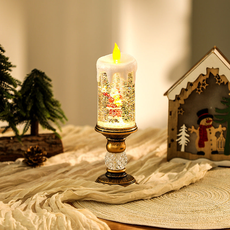 Christmas decoration lantern with snow globe