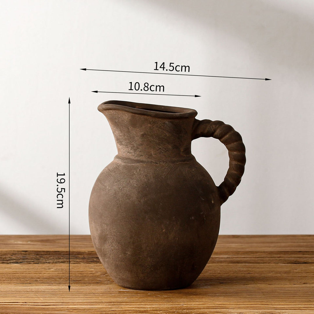 Elegant and Rustic Ceramic Carafe