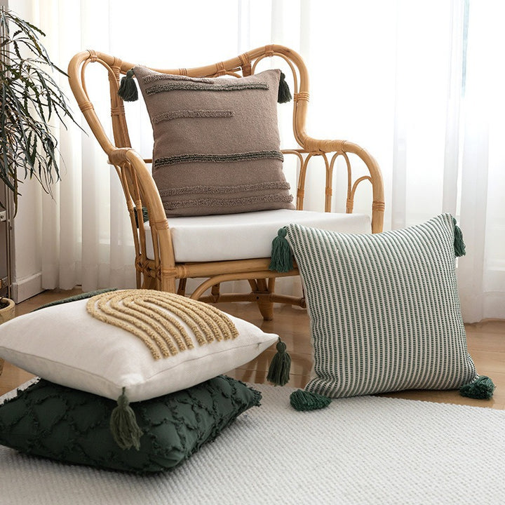 Textured Woven Decorative Pillow