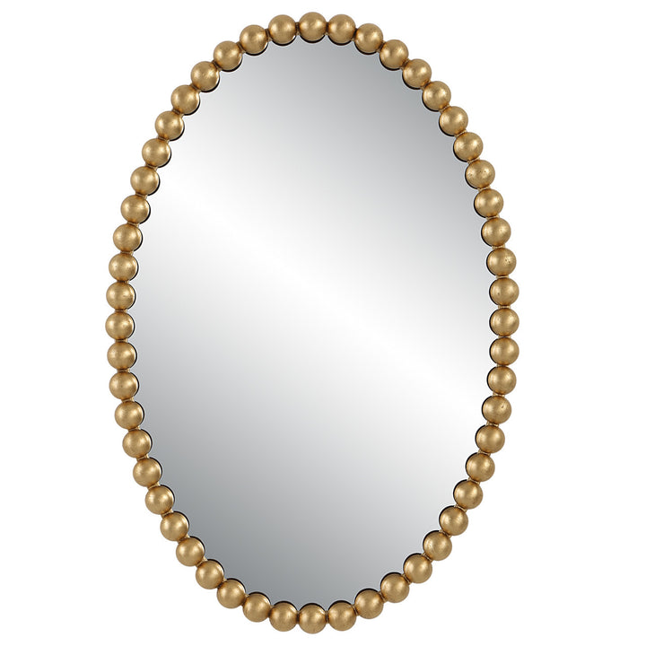 Embellished Pearl Oval Decorative Wall Mirror