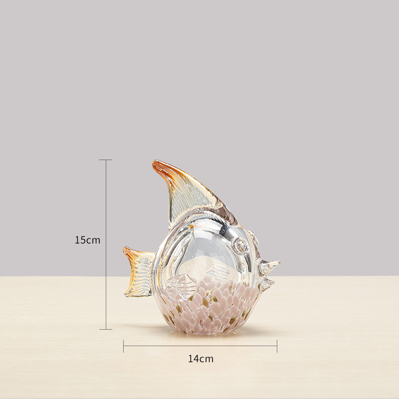 Hand-Blown Sculptural Fish Tabletop Bud Vase