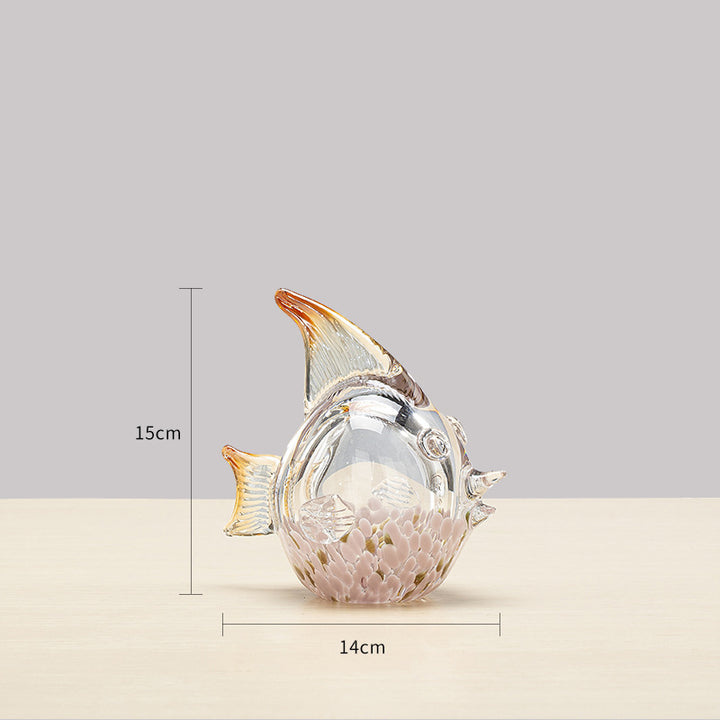 Hand-Blown Sculptural Fish Tabletop Bud Vase