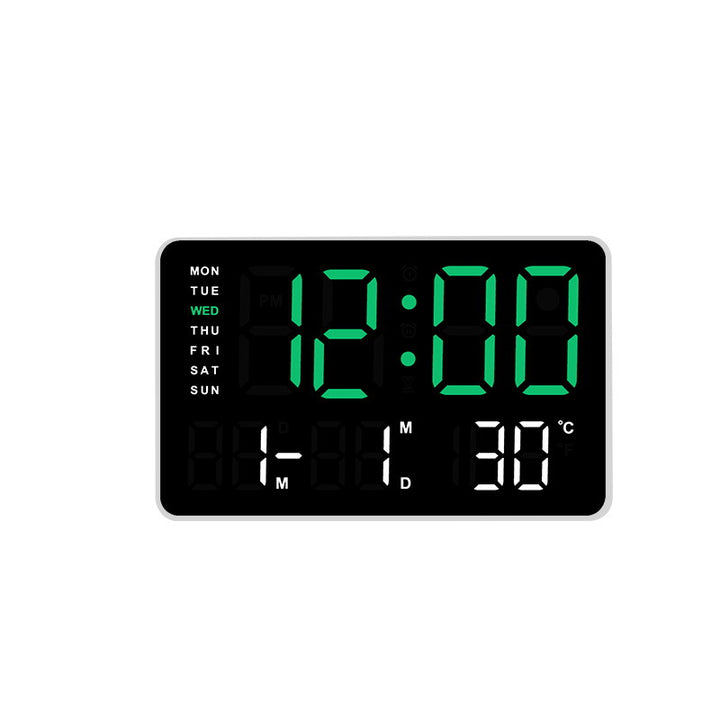 Digital function alarm clock with large LED display