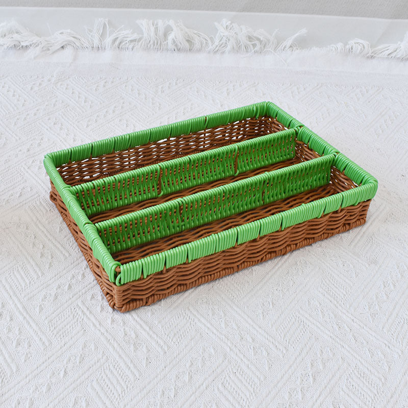 Multi-Tiered Woven Storage Tray