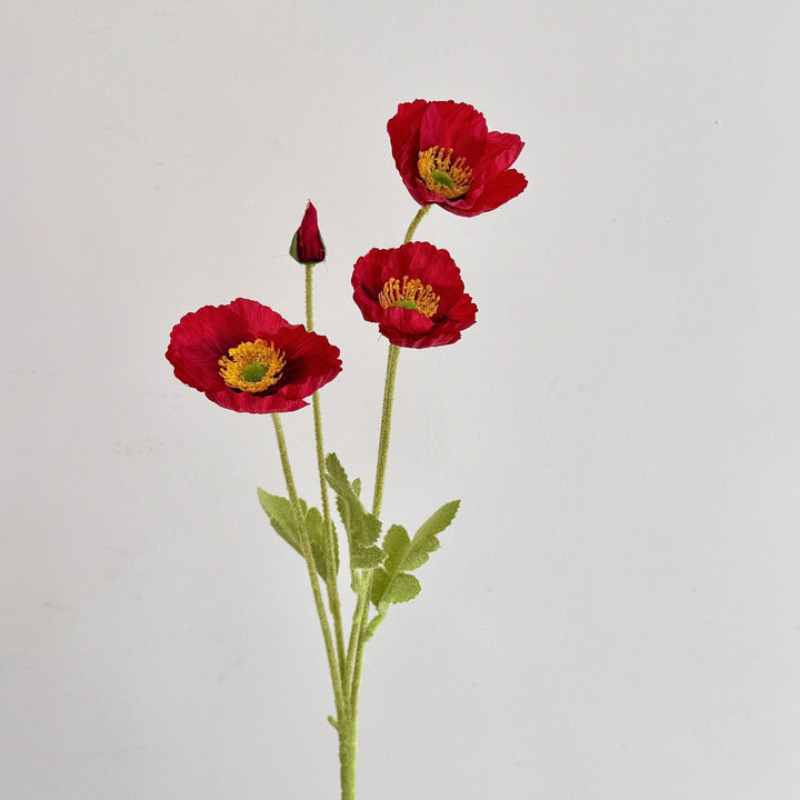 Realistic Poppy Floral Stem for Flower Arrangements