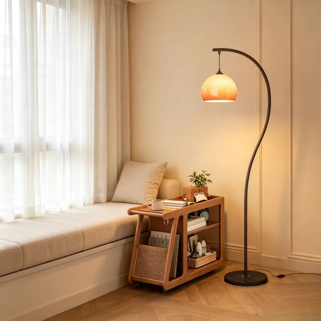 Arc floor lamp with dome shade