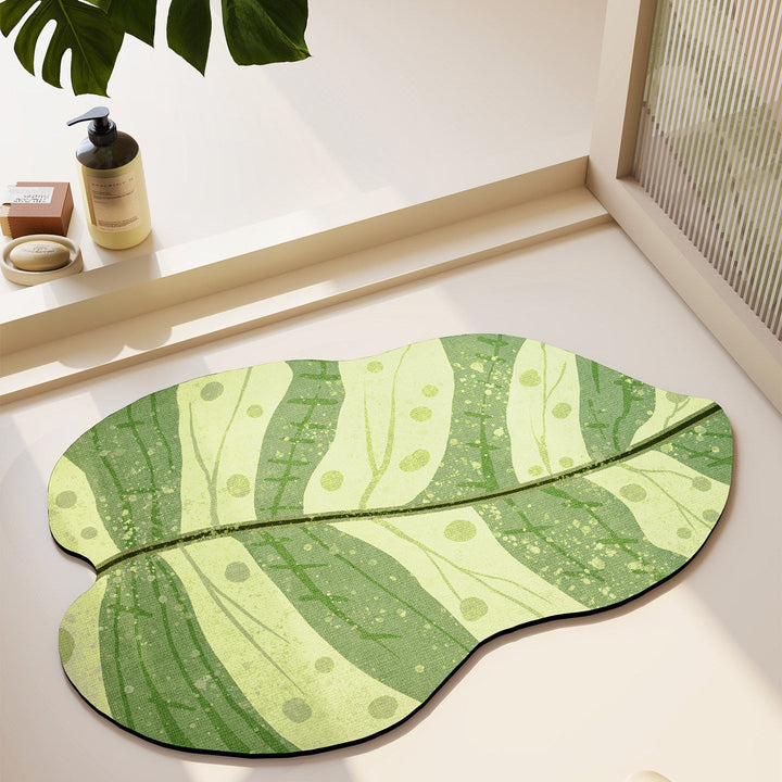Abstract Leaf Design Area Rug