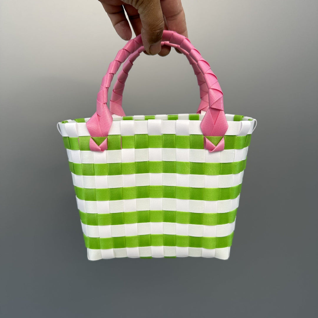 Playful and Colorful Basket Bag