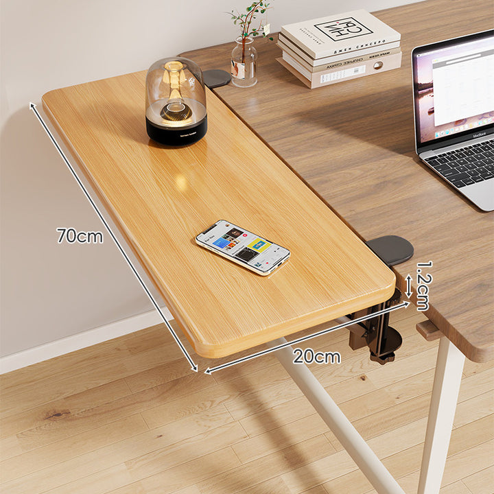 Clamp-On Adjustable Under-Desk Extension Work Surface