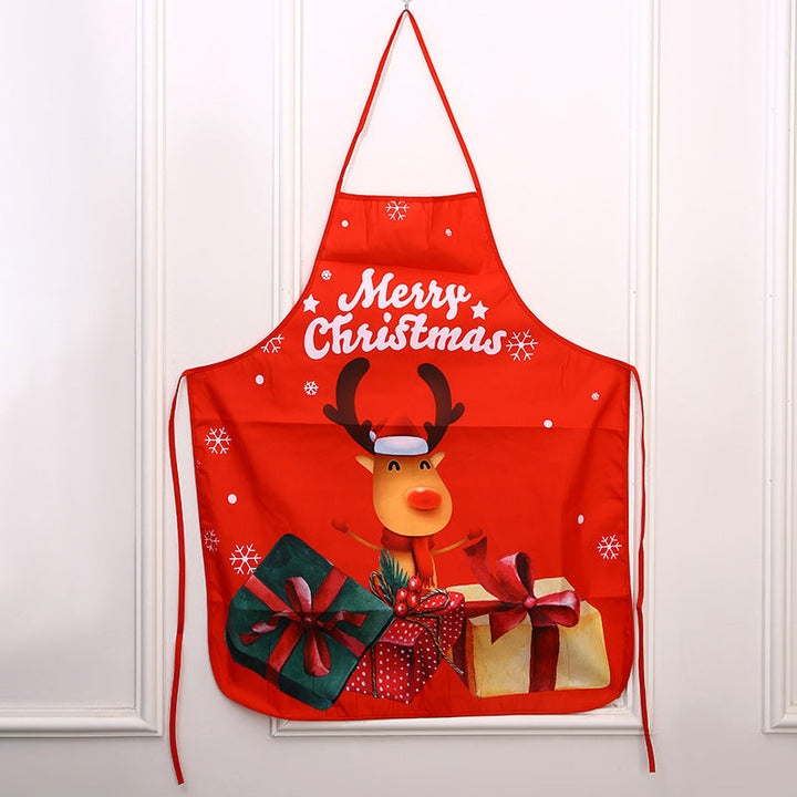 Festive cooking apron with Christmas motif