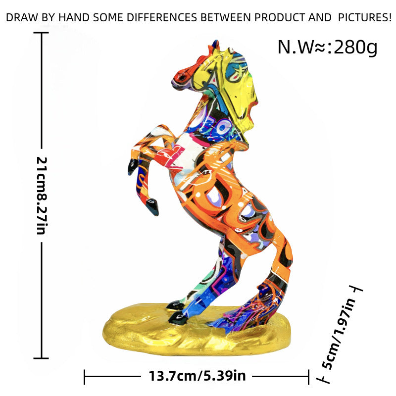 Artistic horse figure in modern design